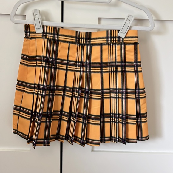 Abound Yellow Plaid Pleated Mini Skirt - Picture 3 of 3